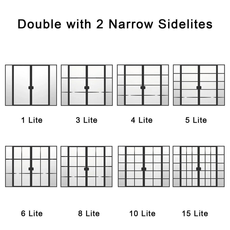 IWD Wrought Iron French Entry Doors Lite Style