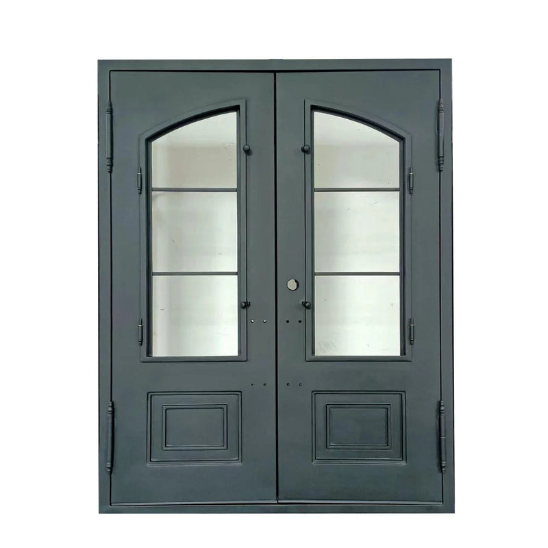IWD Forged Iron Double Exterior Door CID-073 Square Top