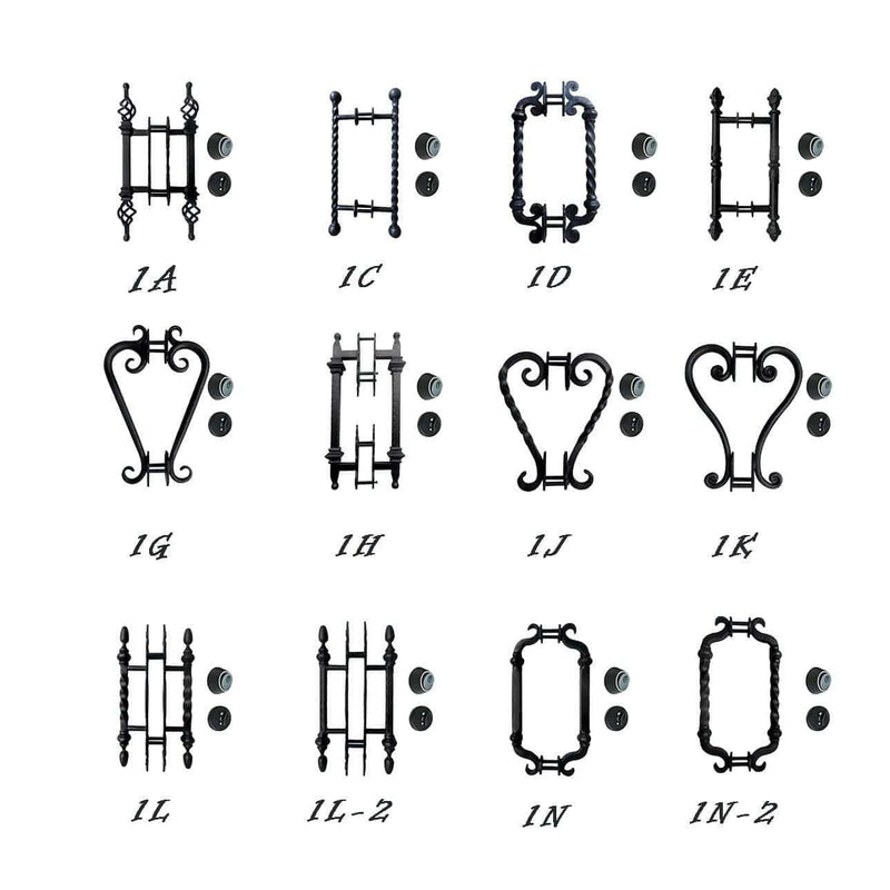 IWD Wrought Iron Entry Doors Handle Options