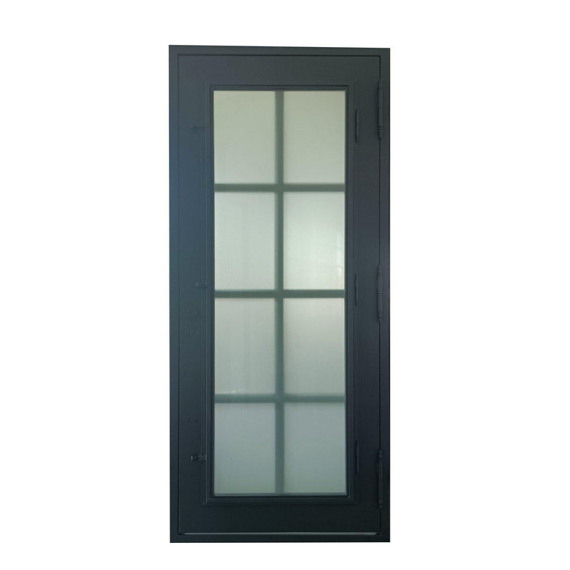 IWD Rustic Style Iron Wrought Door CID-067 8-Lite Square Top