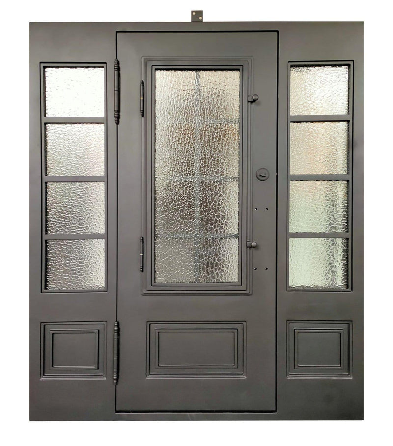 IWD Modern Iron Front Entry Single Door CID-017-C Square Top