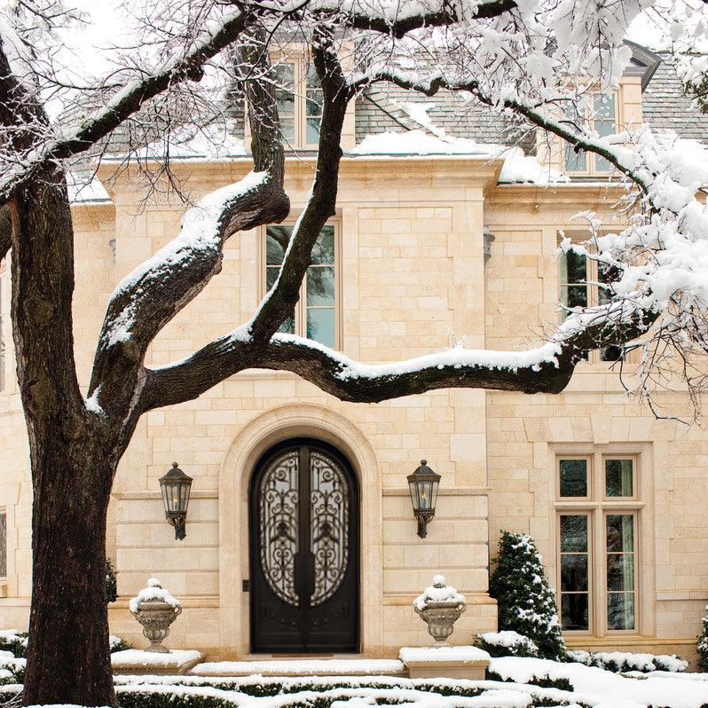 Great Performance Thermal Break Iron Wrought Doors For Cold Climate