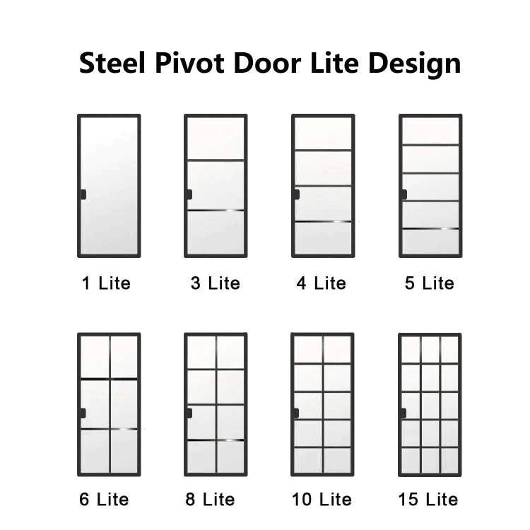 IWD-Pivot-Doors-Lite-Design	 metal-pivot-door-multiple-lite-options