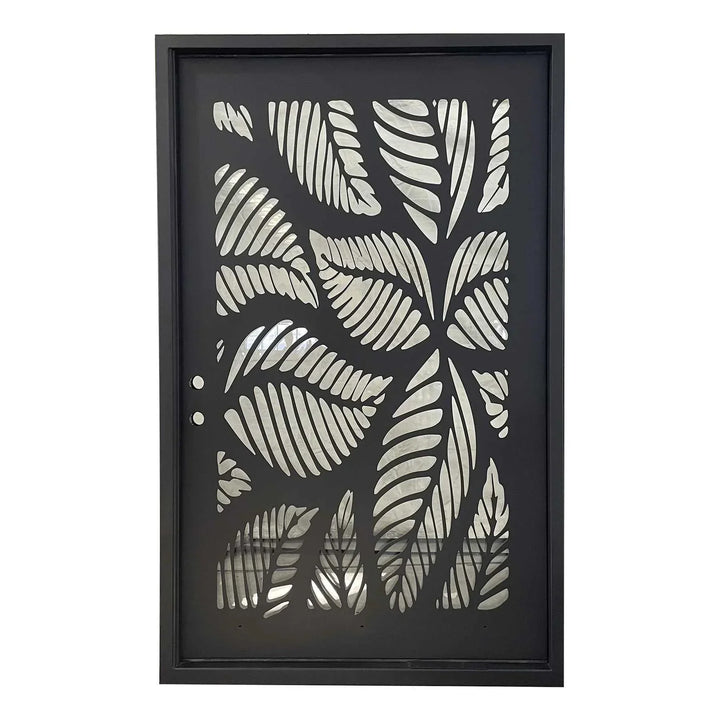 IWD-delicate-leaf-design-single-entrance-pivot-iron-door-cid-pv021-square-top-clear-glass-1-lite
