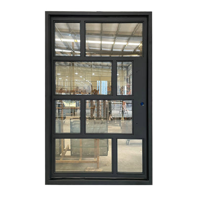 IWD elegance-pivot-iron-front-door-4-lite-square-top-clear-black-cid-pv022