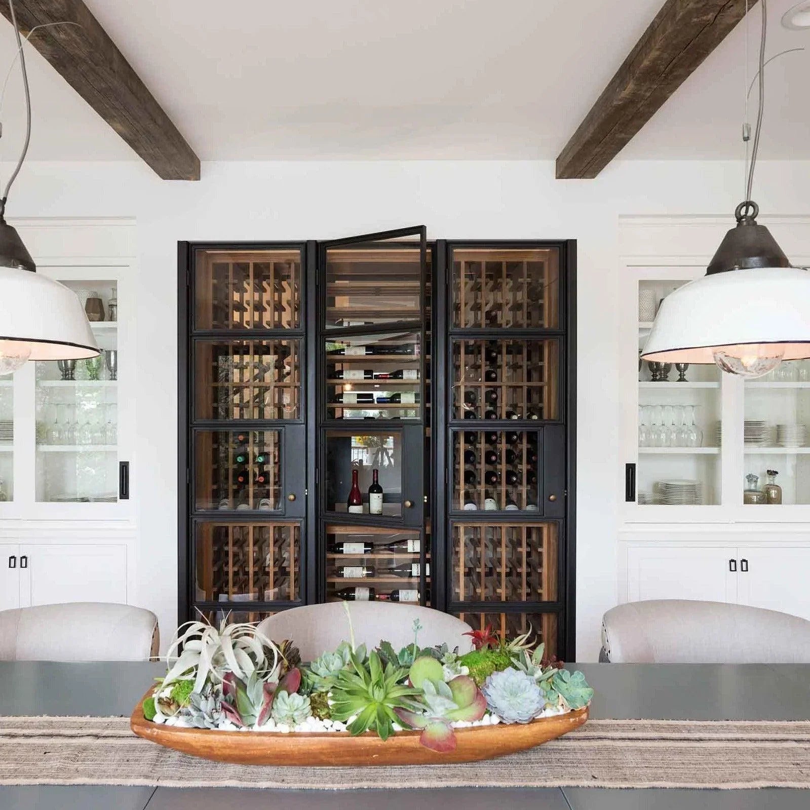 thermal-break-glass-door-for-wine-room-clear-glass-matte-black