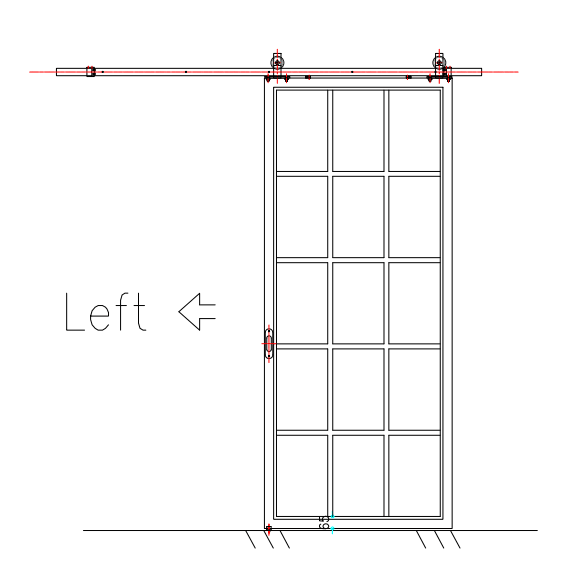 IWD Custom Handcrafted Interior Barn Single Door 3-Lite Glass Pane Kickplate CID-BN002 - IronWroughtDoors