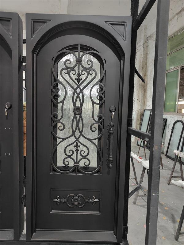 In-Stock Iron Single Door CID-121 36x81 W/ Screen Oil Rubbed Bronze (Fast Delivery) Free Shipping Only 3 Left - IronWroughtDoors