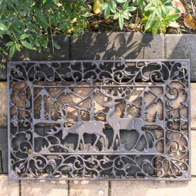 deer-pattern-rectangle-patio-iron-doormat-ironwroughtdoors