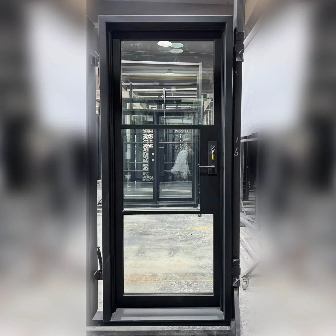 In-Stock Steel French Single Door CIFD-S0514 3-Lite Clear Low-E Glass Free Shipping