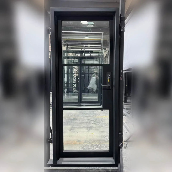 In-Stock Steel French Single Door CIFD-S0514 3-Lite Clear Low-E Glass Free Shipping