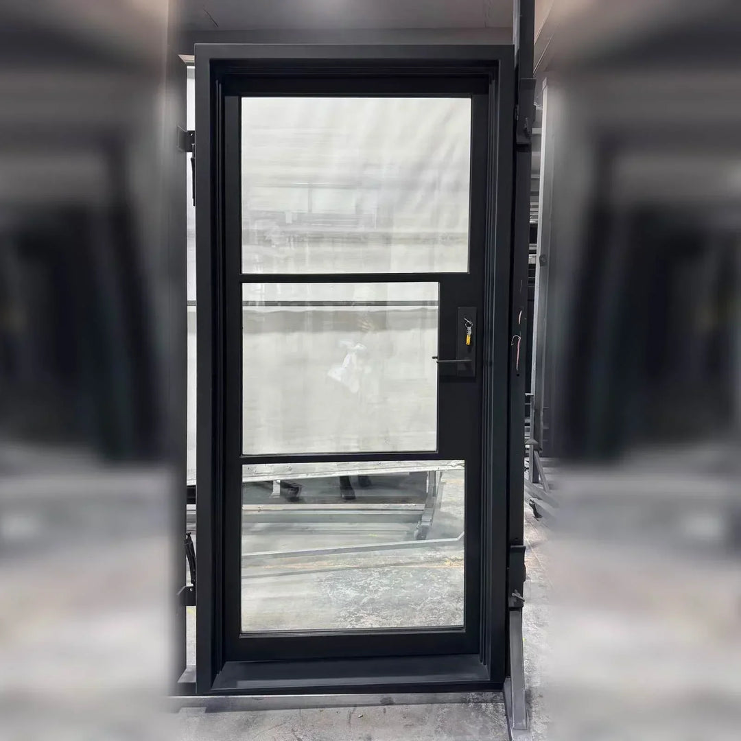 In-Stock Steel French Single Door CIFD-S0514 3-Lite Clear Low-E Glass Free Shipping