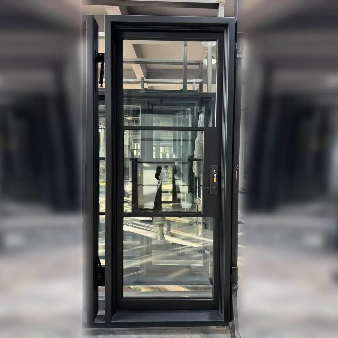 In-Stock Steel French Single Door CIFD-S0514 3-Lite Clear Low-E Glass Free Shipping