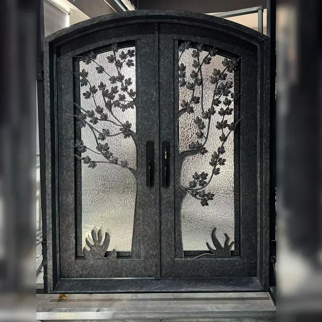 iwd-iron-double-door-tree-pattern-arched-top-cid-053-ironwroughtdoors