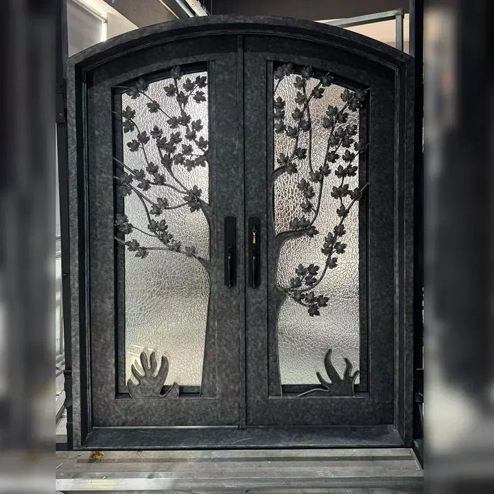 iwd-iron-double-door-tree-pattern-arched-top-cid-053-ironwroughtdoors