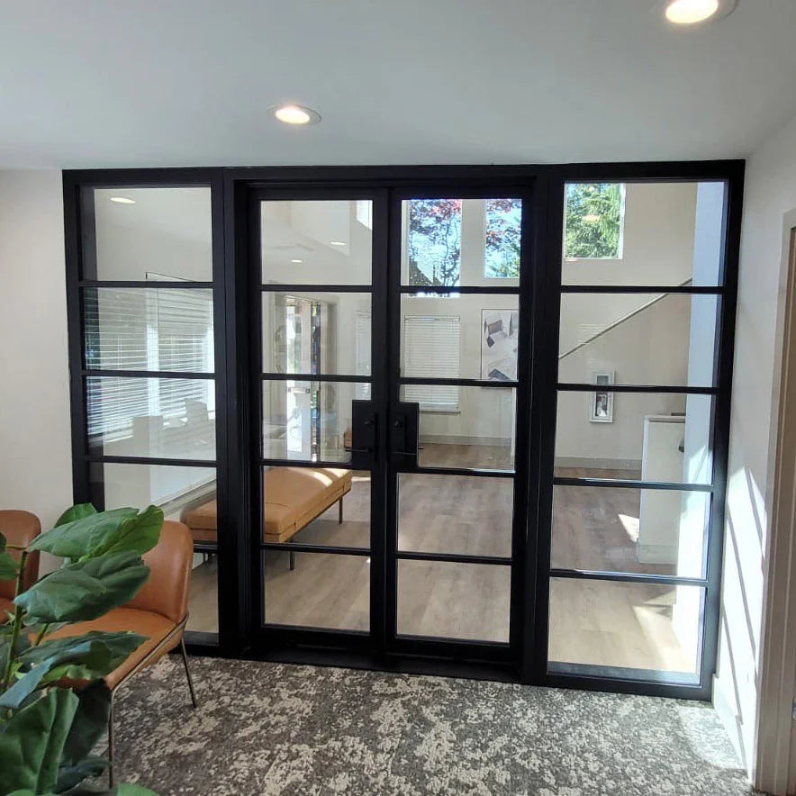 iwd-ironwrought-doors-sleek-interior-double-french-doors-double-sidelights