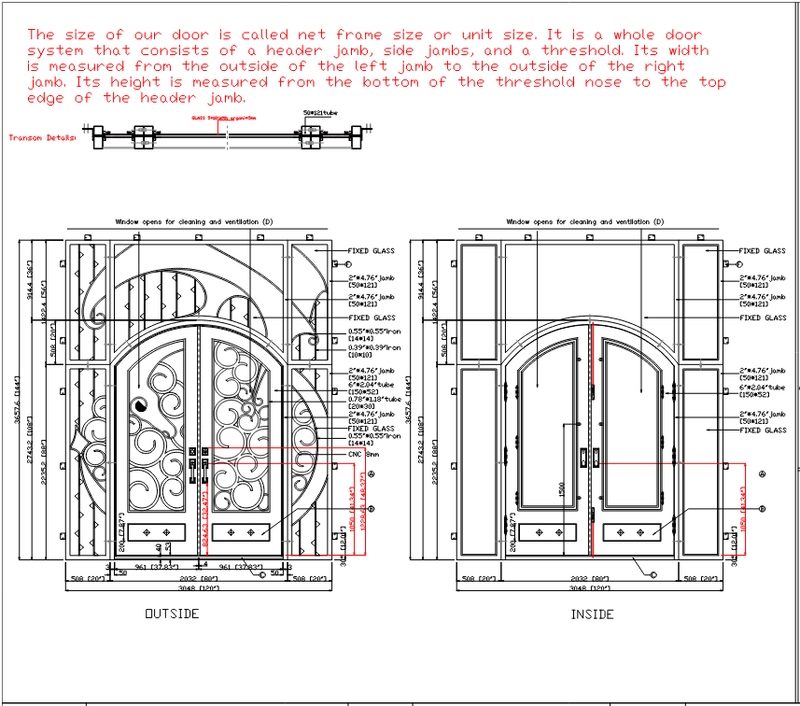 Custom Link for Allison White IWD Thermal Break Luxury Custom Iron Entry Door CID-032 12/5/2024