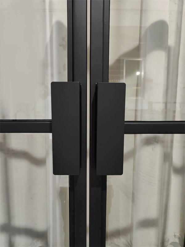 Only $2599! Free Shipping! 48x80 IWD In-Stock Modern Interior Steel Glass Door! Matte Black In-Swing