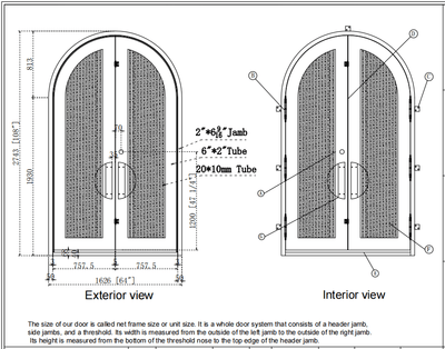 Custom link for Kim Nguyen IWD Classic Iron Wrought Double Door CID-CM01 - IronWroughtDoors
