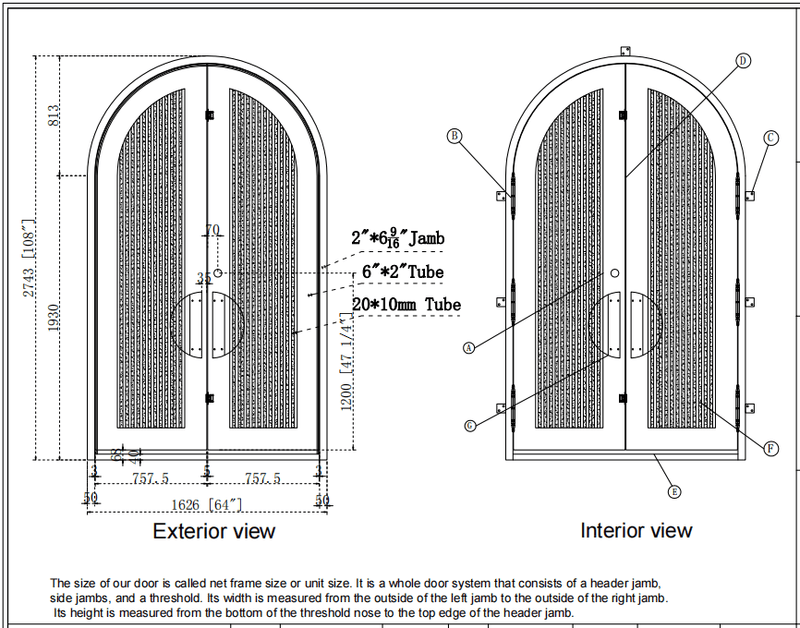 Custom link for Kim Nguyen IWD Classic Iron Wrought Double Door CID-CM01