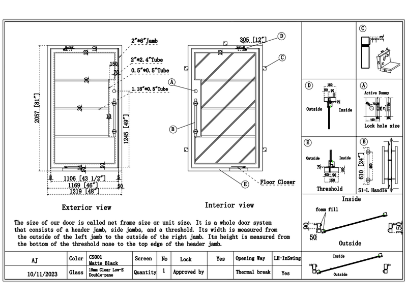 Custom link for Andrea IWD Thermal Break Iron French Double Door and Thermal Break Pivot Door - IronWroughtDoors