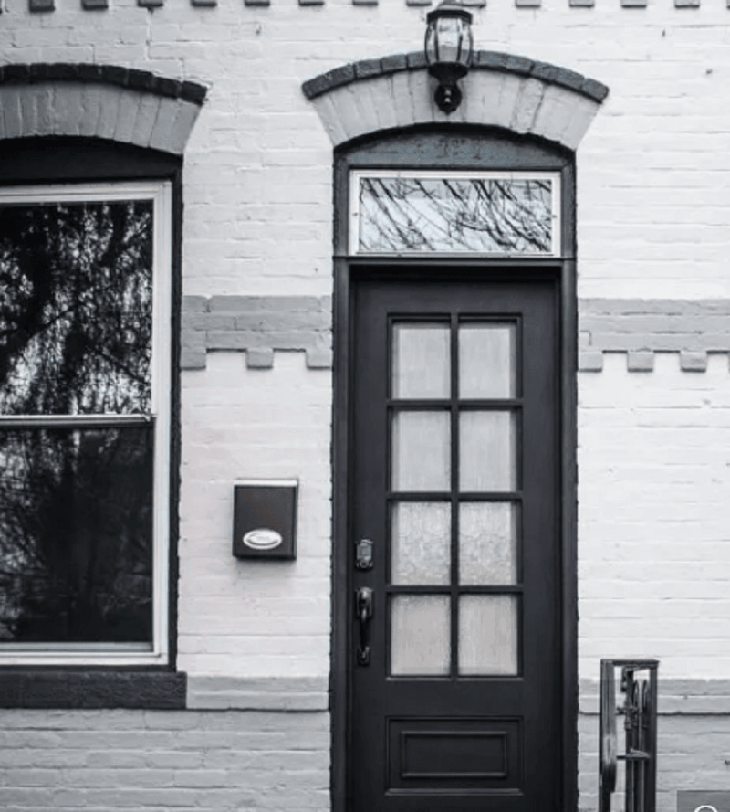 IWD Single Iron Wrought Entry Door CID-017-B Square Top 