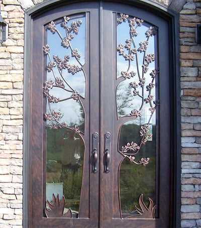 Custom Balance Link for Michelle Pickur IWD Thermally Broken Wrought Iron Double Entry Door CID-053 - IronWroughtDoors