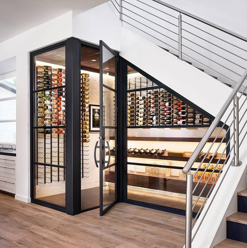 wine-room-french-glass-door-clear-glass-4-lite-design