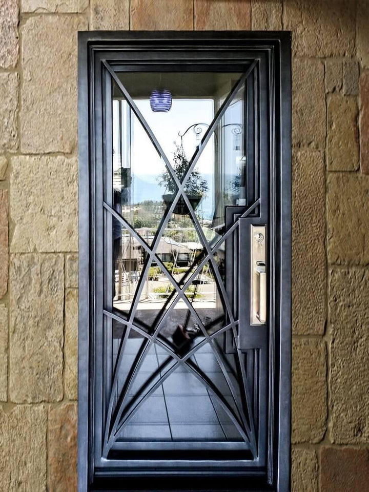 IWD Thermal Break Exterior Iron Doors can withstand extremely harsh winter weather and have exquisite scrollwork. Besides, all our iron doors are made to order.