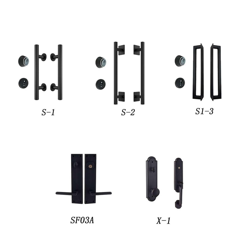 IWD Wrought Iron Entry Doors Simplistic Handle and Lock set