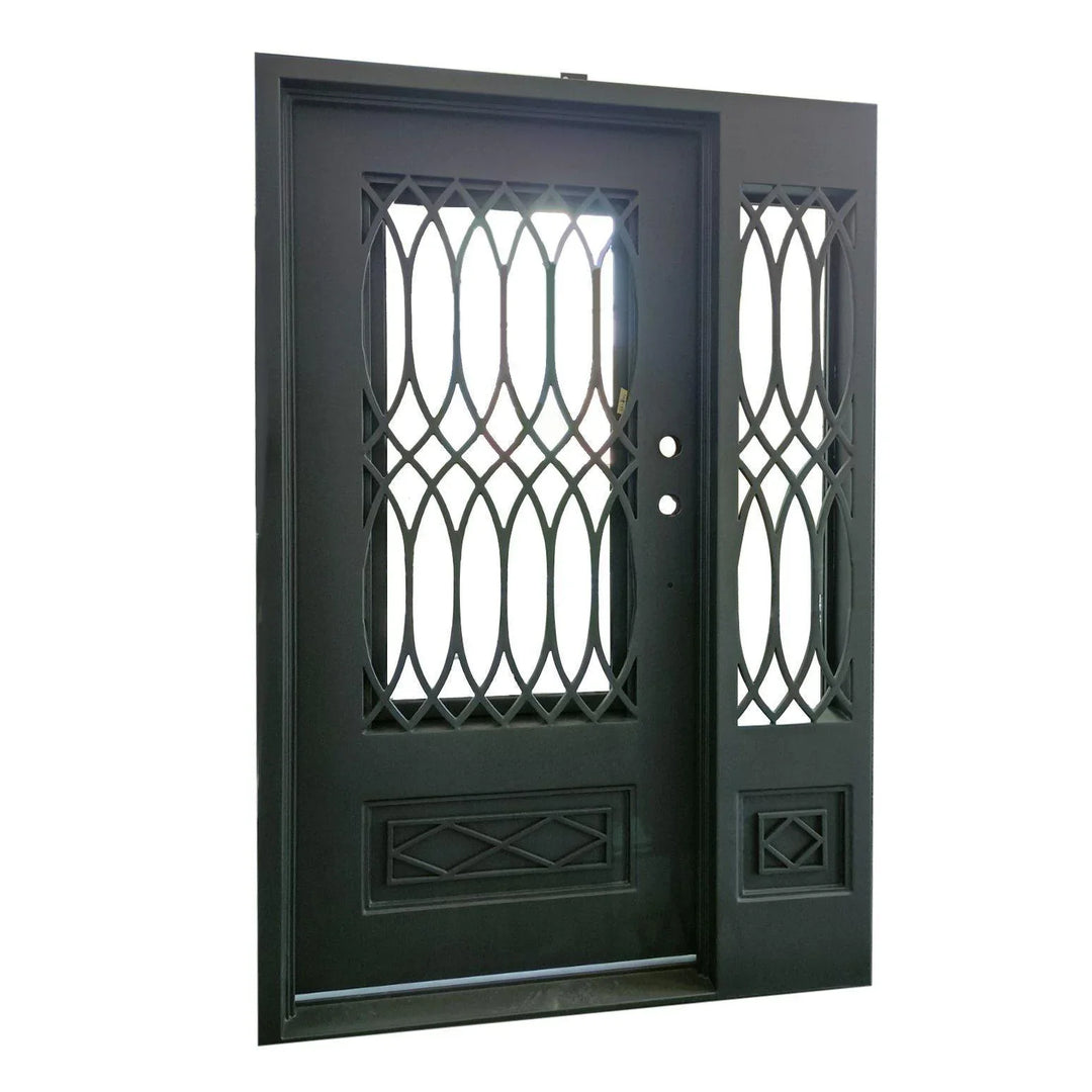 IWD Thermal Break Classic Double Iron Wrought Door CID-008 Single Sidelight