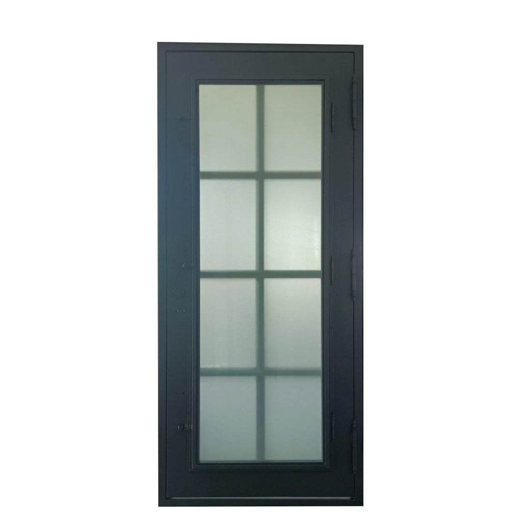 IWD Thermal Break Rustic Style Iron Wrought Single Door CID-067 Clear Glass Low-E