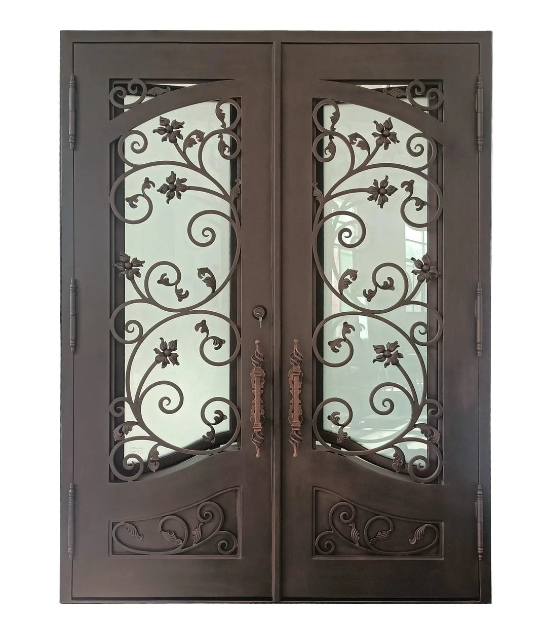 CID-046-IWD-Iron-Wrought-Door-Hurricane-proof-Glass-Rusty-Red