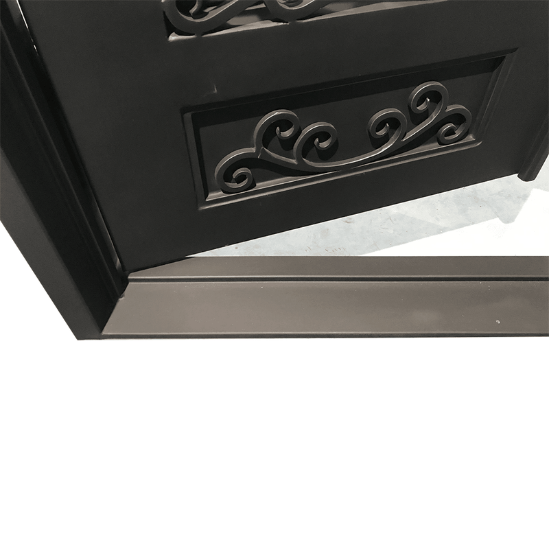 IWD Thermal Break Wrought Iron Double Door CID-029 Kickplate