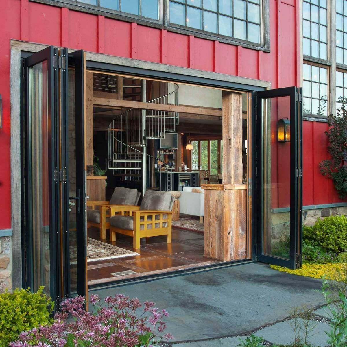 steel-frame-folding-glass-door-5-panels-clear-glass