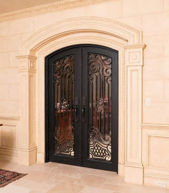IWD Wrought Iron Entry Door CID-034-Ironwroughtdoors-IronWroughtDoors