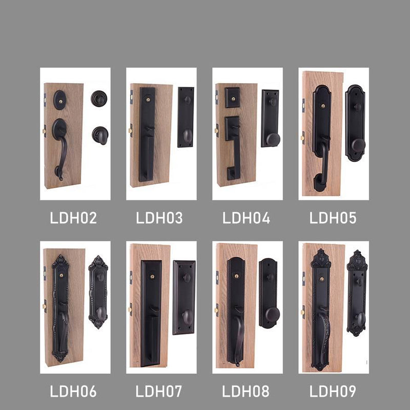 IWD Luxury Heavy Duty Forged Iron Double Entrance Door CLID-004 Round Top with Fan-shaped Window - IronWroughtDoors