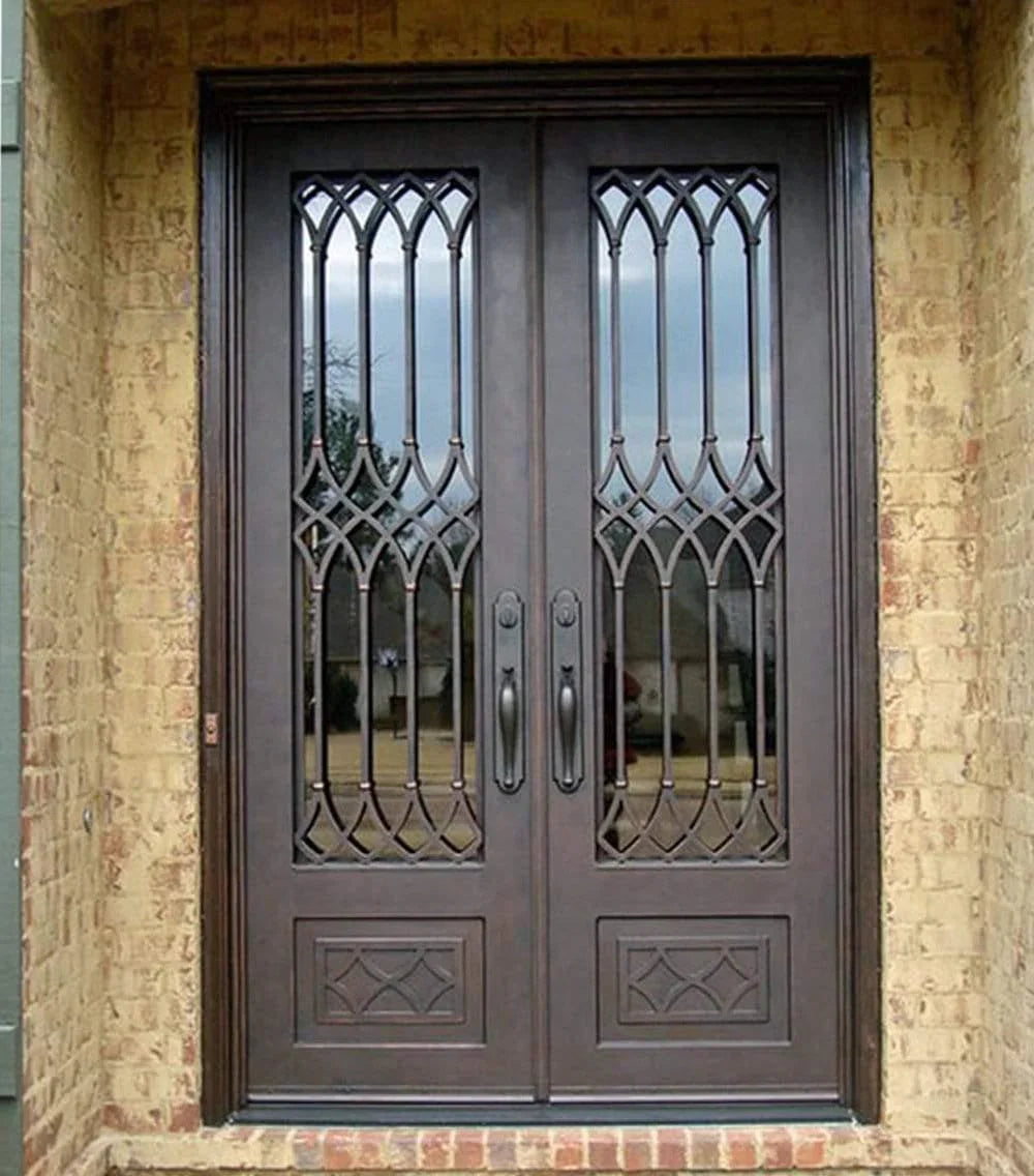 IWD Thermal Break Classic Double Iron Wrought Door CID-008 1-Panel 3/4 Lite 